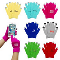 One size fits most touch screen knit stitching fleece stylus gloves